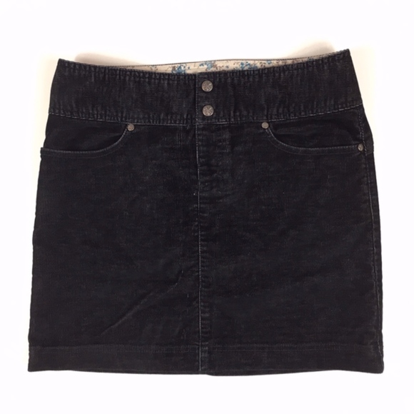 Athleta Vintage Ridge Corduroy Skirt Black sz 6 - Picture 3 of 6